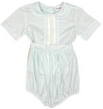 PATRICK BLUE LACE BUTTON ON BLOOMER SET