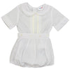 WHITE LACE BUTTON ON BLOOMER SET