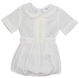 WHITE LACE BUTTON ON BLOOMER SET