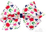 KING CONFETTI SCHOOL - THEMED PRINTED GROSGRAIN HAIR BOW