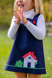 JILLIAN JUMPER SET - NANTUCKET NAVY WITH HOUSE APPLIQUE