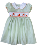 LULU BEBE PUMPKIN WAGON GINGHAM SMOCKED WAIST DRESS