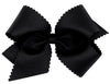 KING SCALLOP EDGE BOW - BLACK