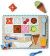 16 PIECE WOODEN MAGNETIC ICE CREAM PUZZLE AND PLAY SET