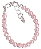 STEARLING SILVER PINK PEARL BRACELET - SMALL