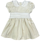 LULU BEBE VELVET DRESS WITH LACE - IVORY