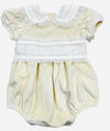 LULU BEBE VELVET BUBBLE WITH LACE - IVORY AND WHITE