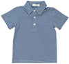 BLUE STRIPE SHORT SLEEVE POLO