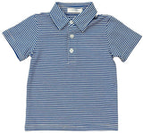 BLUE STRIPE SHORT SLEEVE POLO