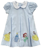 DANA PRINCESS BLUE PLEAT DRESS