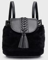 FAUX FUR BACKPACK - BLACK