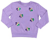 LONG SLEEVE SEQUIN FLEUR DE LIS LAVENDER SHIRT