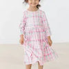 PINK PLAID POCKET TWIRL DRESS