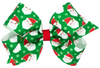 KING SANTA PRINTED GROSGRAIN HAIR BOW