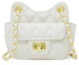 TINY QUILTED TREASURE PURSE - WHITE