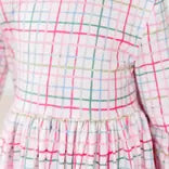 PINK PLAID POCKET TWIRL DRESS