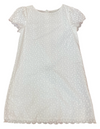 WHITE EMBROIDERED SHIFT DRESS