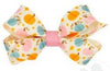 MINI HARVEST - THEMED MULTICOLORED PUMPKIN PRINTED GROSGRAIN HAIR BOW