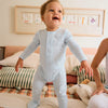 LOVE LINES BLUE ORGANIC COTTON POINTELLE MAGNETIC PARENT FAVORITE FOOTIE