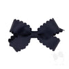 MINI SCALLOP EDGE BOW- NAVY