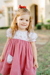 RED GINGHAM BRAEBURN APPLES DRESS