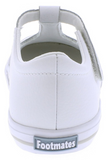 DREW - WHITE LEATHER WITH GREY TRIM SHOE