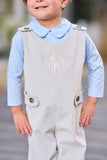 PETER PAN COLLAR SHIRT AND ONESIE  ( LONG SLEEVE WOVEN ) GET IN LINE