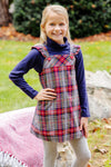 JULIA JUMPER (FLANNEL) - PARK LANE PLAID WITH RICHMOND RED HEART BUTTONS