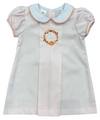 LULU BEBE PUMPKIN WREATH PLEATED DRESS