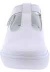 DREW - WHITE LEATHER WITH GREY TRIM SHOE