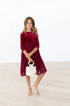 CRANBERRY VELVET TUTU DRESS