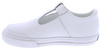 DREW - WHITE LEATHER WITH GREY TRIM SHOE