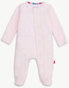 LOVE LINES PINK ORGANIC COTTON POINTELLE MAGNETIC PARENT FAVORITE FOOTIE