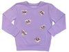 SEQUIN MARDI GRAS CROWN LAVENDER LONG SLEEVE SHIRT