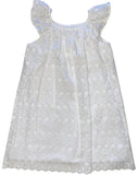 WHITE EYELET A-LINE DRESS