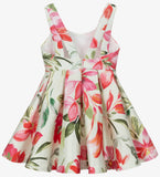 GIRLS PRINTED MIKADO DRESS