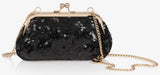 SEQUIN HANDBAG - BLACK