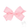 MINI SCALLOP EDGE BOW- LIGHT PINK