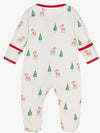 IVORY PIMA COTTON CHRISTMAS DEER CHEER BABYGROW