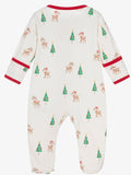 IVORY PIMA COTTON CHRISTMAS DEER CHEER BABYGROW