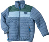 KIDS PUFFER JACKET IN BLUEFIN BLUE COLOR BLOCK