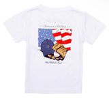 BOYS PERFORMANCE TEE SHORTSLEEVE AMERICA'S PASTTIME - WHITE