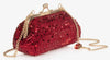 SEQUIN HANDBAG - RED