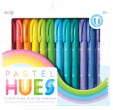 PASTEL HUES DUAL TIP MARKERS - SET OF 12