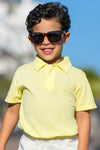 PRIM AND PROPER BEACH POLO LAKE WORTH YELLOW WITH GRACE BAY GREEN STORK