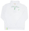 PREPLETIC HAYWORD HALF-ZIP (UNISEX) - WORTH AVENUE WHITE WITH GRACE BAY GREEN