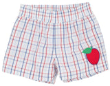 SHEFFIELD SHORTS WHITEHALL WINDOWPANE WITH RICHMOND RED APPLE APPLIQUE