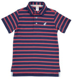 PRIM & PROPER POLO - RICHMOND RED , NANTUCKET NAVY , & BUCKHEAD BLUE STRIPE