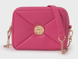 HOT PINK PADDED HANDBAG