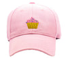 CUPCAKE BASEBALL HAT - LIGHT PINK